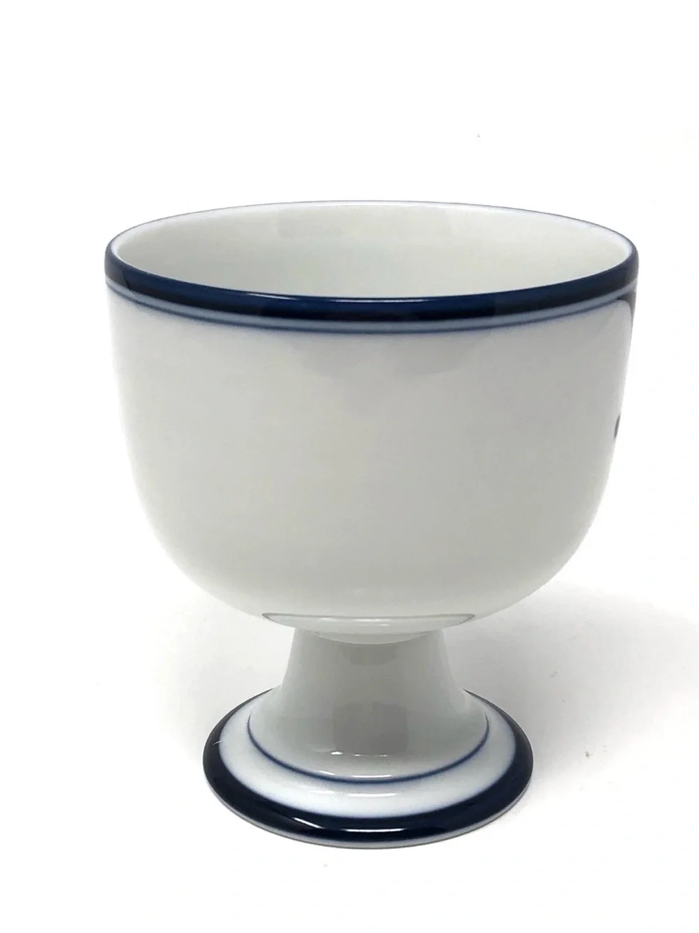 Vintage Dansk Flora Bayberry Blue Pedestal Dessert Bowl Japan